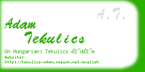 adam tekulics business card